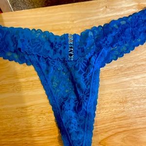 Lacey blue thong